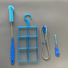 Blue water bag brush set of four