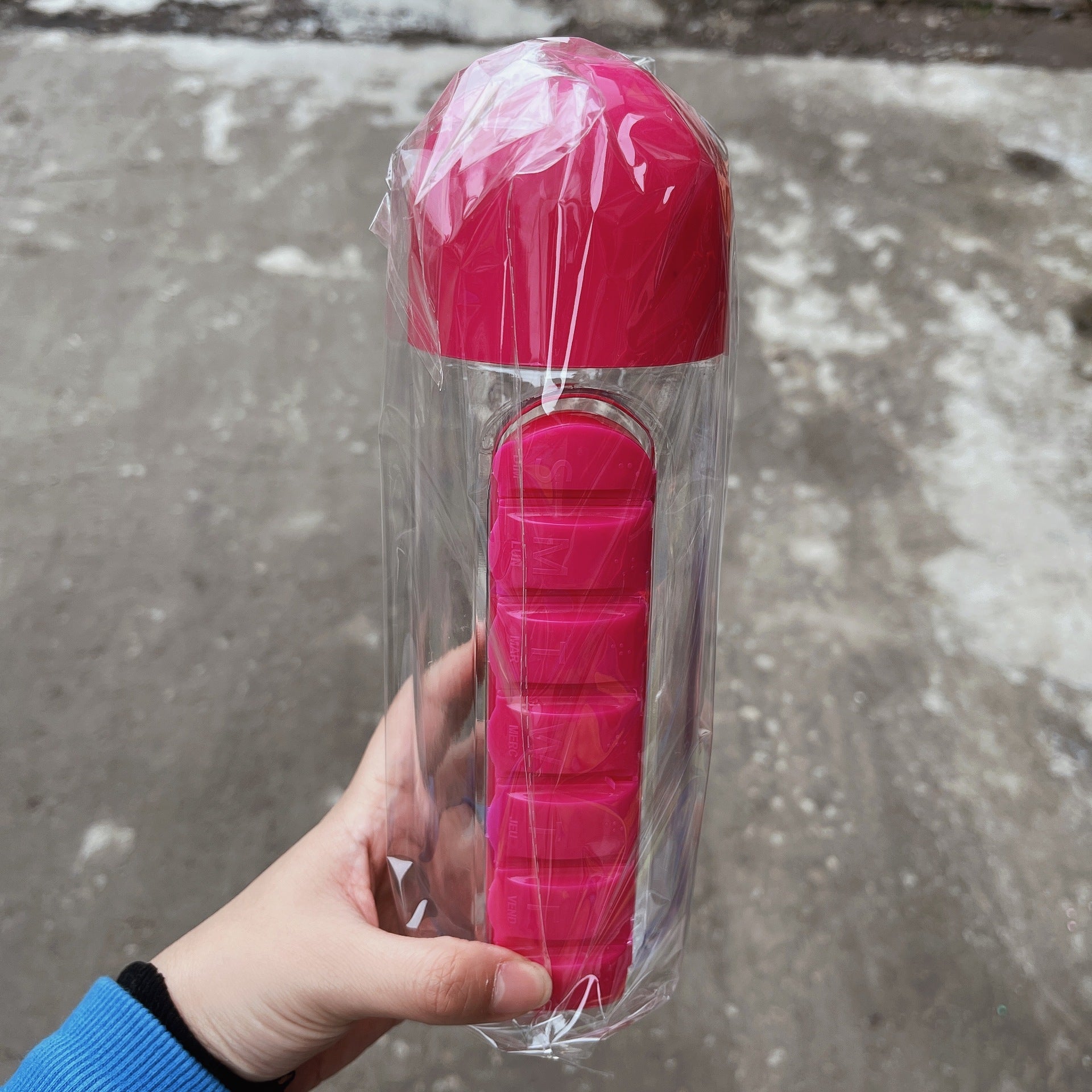 Water Bottle Pill Box Cup