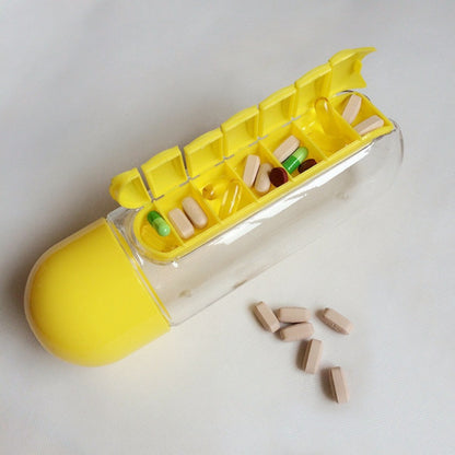 Water Bottle Pill Box Cup