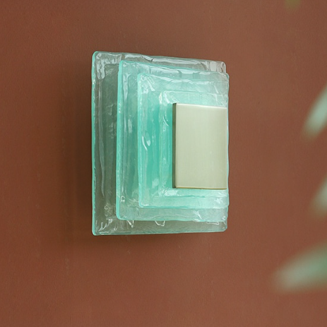 Water corrugated glass wall lamp