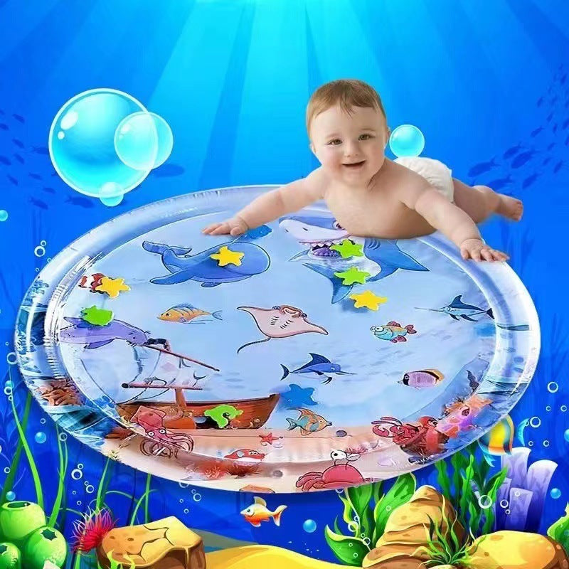 Water cushion baby crawling guidance device