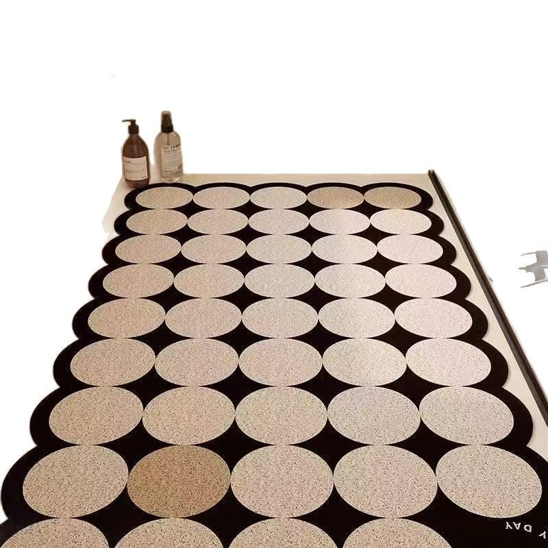 Water-draining mat and anti-slip foot mat for terrazzo shower room