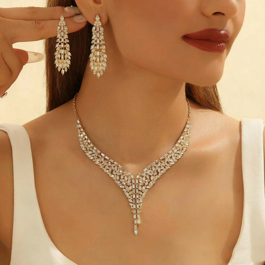 Water Drop Necklace and Earrings
