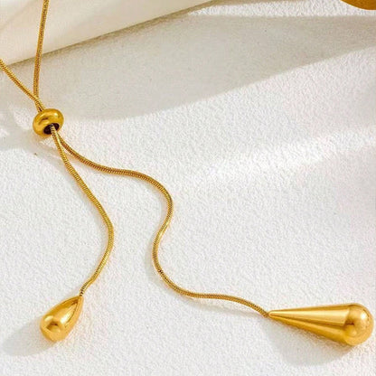 Water drop tassel necklace