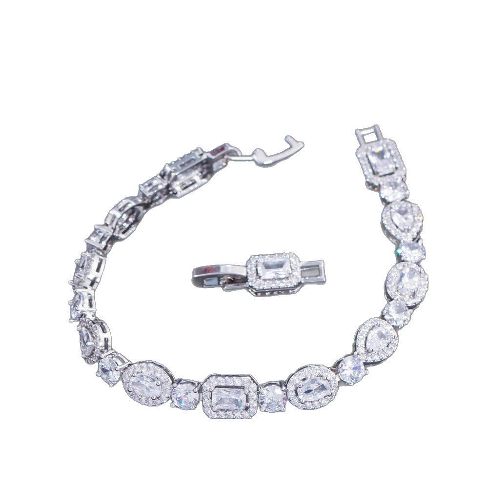 Water Drop Zirconia Gold Plated Bracelet