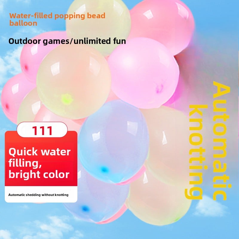 Water-filled burst bead air balloon automatic sealing device