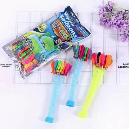 Water-filled burst bead air balloon automatic sealing device