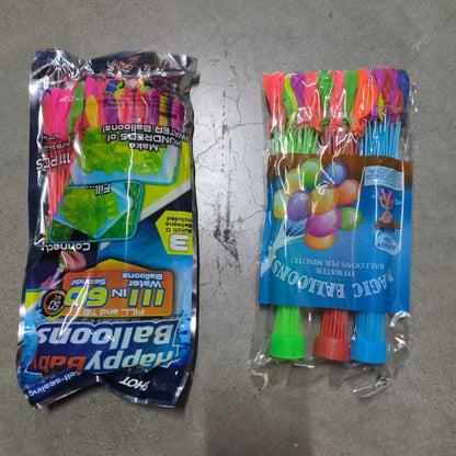 Water-filled burst bead air balloon automatic sealing device