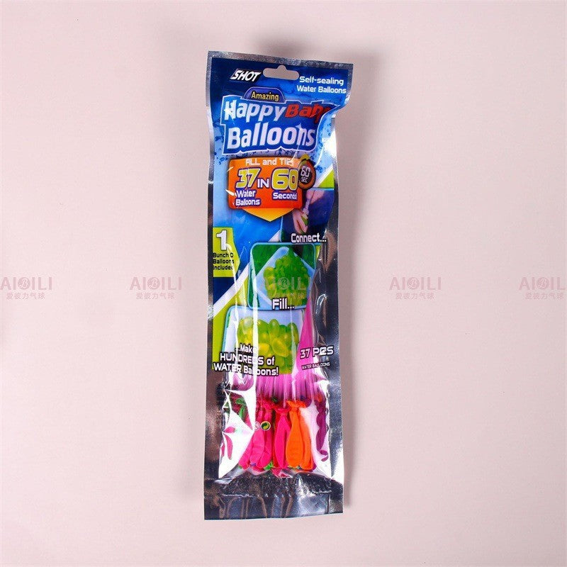 Water-filled burst bead air balloon automatic sealing device