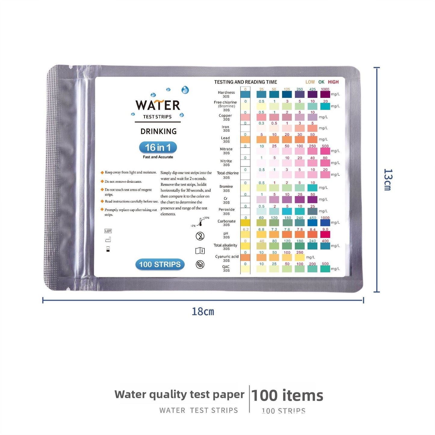 Water Quality Test Strips Multiparameter