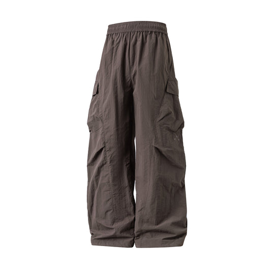 Water-Resistant Nylon Casual Pants with Pockets
