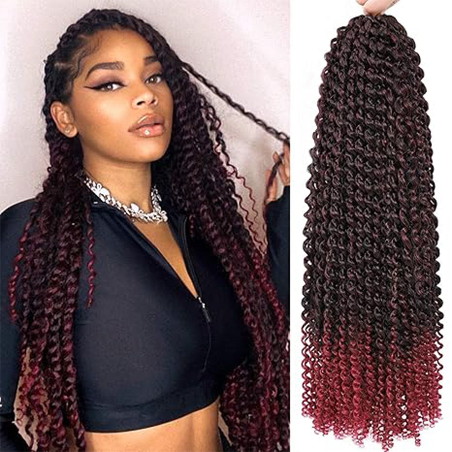 Water ripple crochet wig dreadlock wig