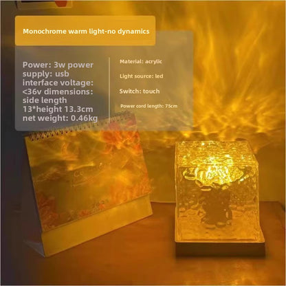Water ripple night light