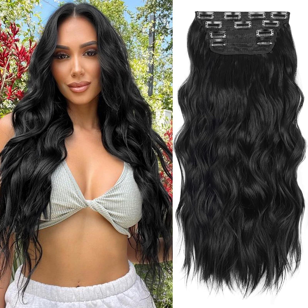 Water ripple wig extension pieces