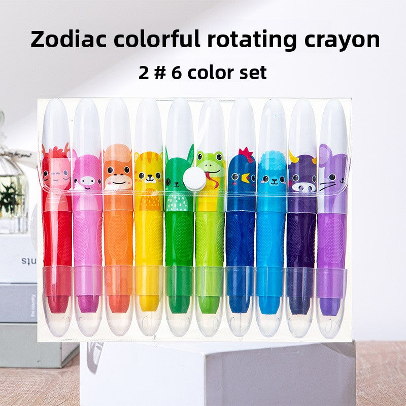 Water-soluble Zodiac Colorful Crayons