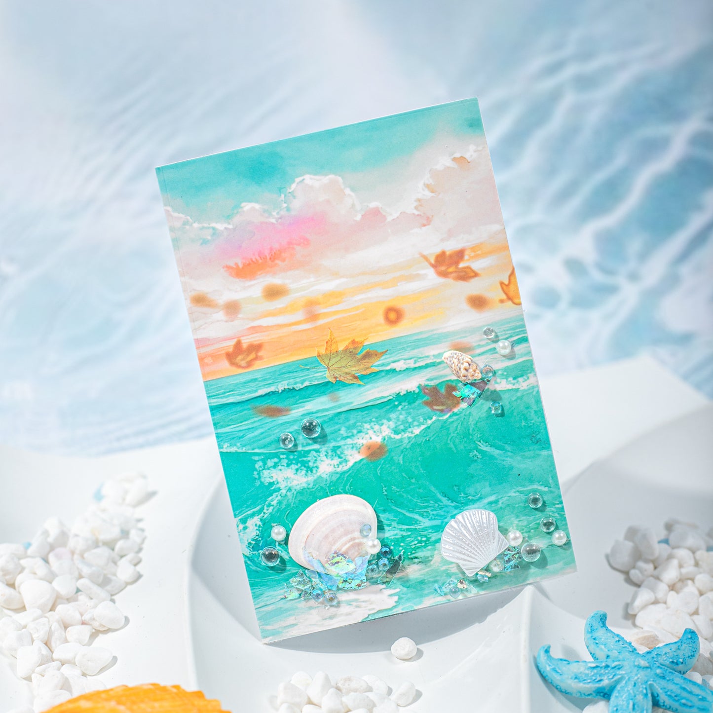Water Texture PET Stickers for Journal Collage