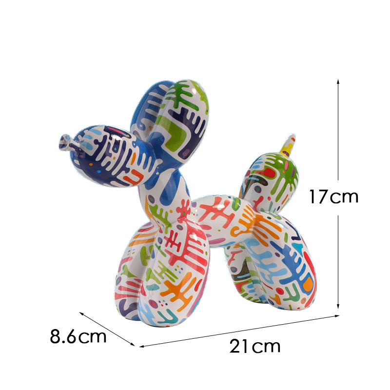 Water transfer printing colorful graffiti balloon dog