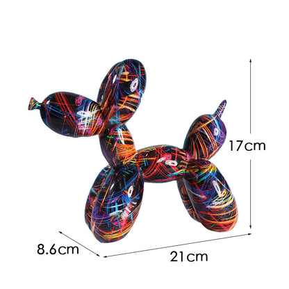 Water transfer printing colorful graffiti balloon dog