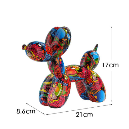 Water transfer printing colorful graffiti balloon dog