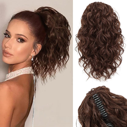 Water Wave Ponytail Hair Extension with Clip