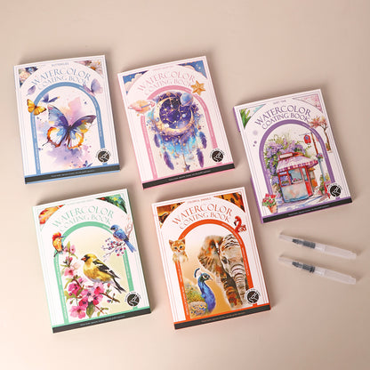 Watercolor Coloring Memo Pad