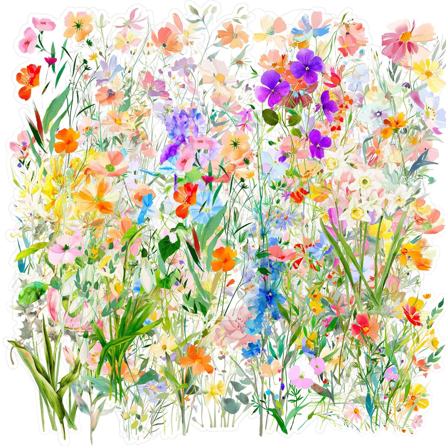 Watercolor Flower Sticker