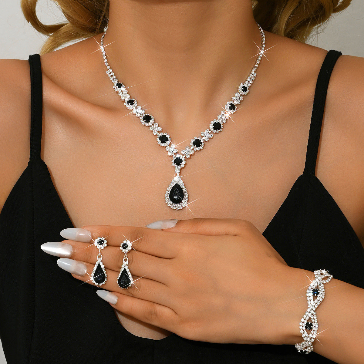 Waterdrop Necklace and Earrings