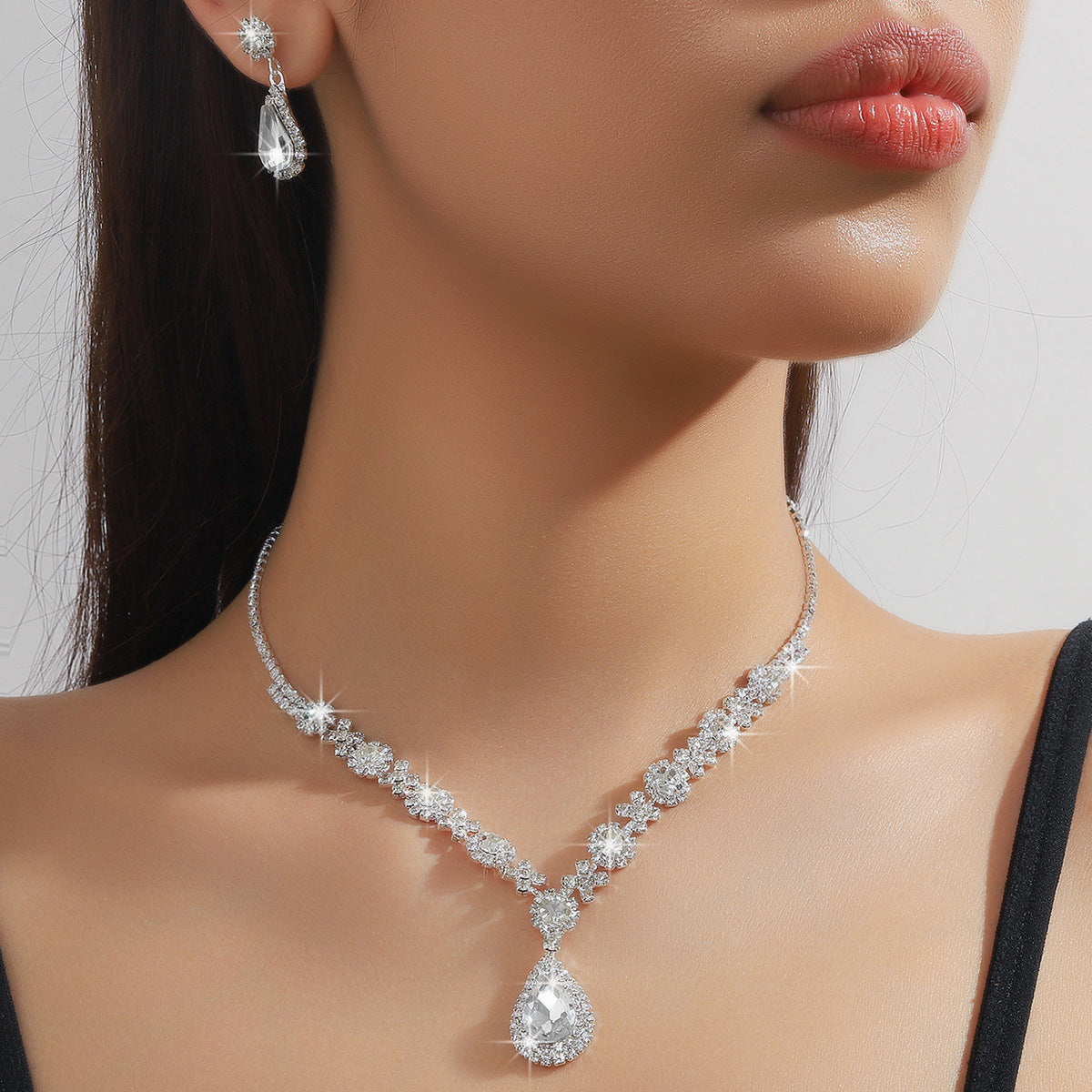 Waterdrop Necklace and Earrings