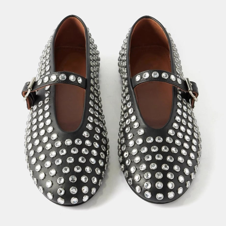 Waterdrop rivet women's single shoes