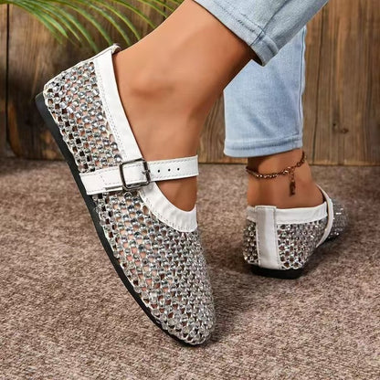 Waterdrop rivet women's single shoes