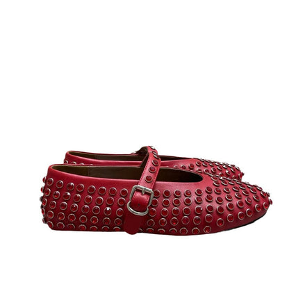 Waterdrop rivet women's single shoes