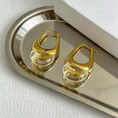 Waterdrop-shaped U-shaped ear clips