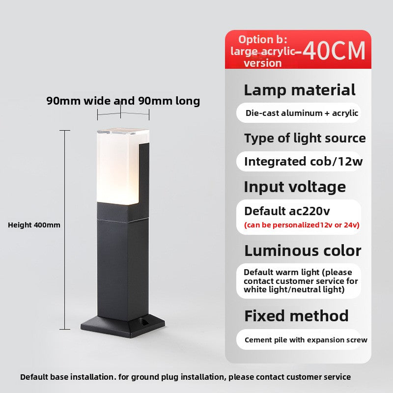 Waterproof Aluminum LED Lawn Light for Outdoor Garden