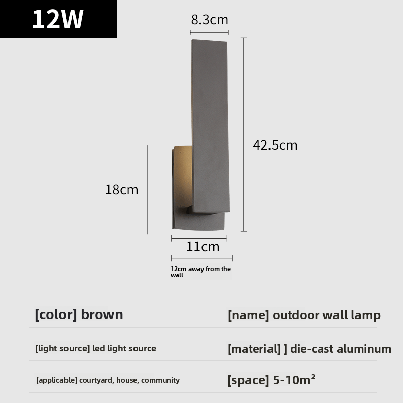 Waterproof Aluminum Outdoor Wall Light