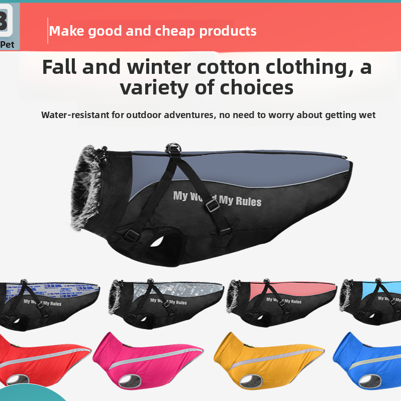 Waterproof and Warm Raincoat for Large Dogs