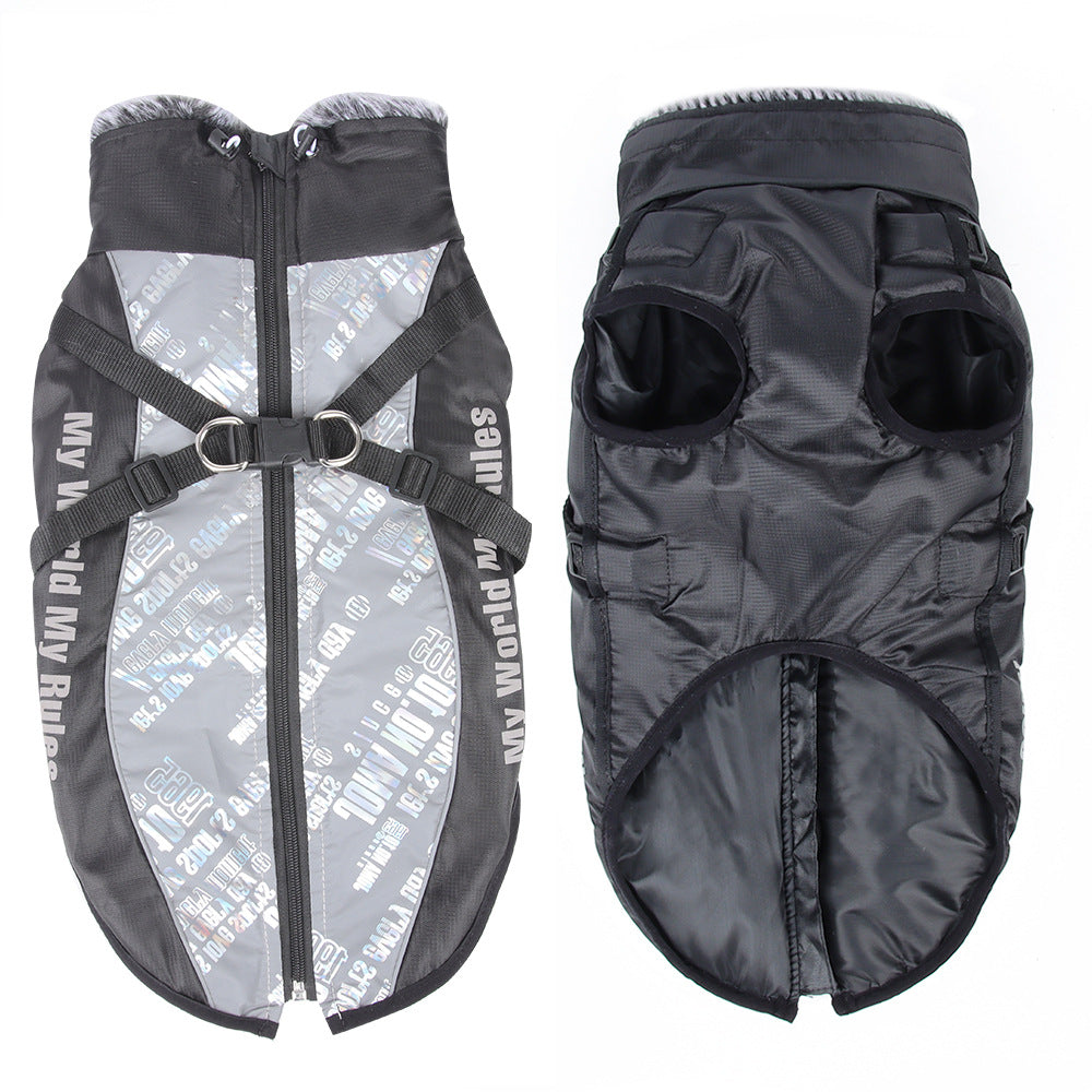 Waterproof and Warm Raincoat for Large Dogs