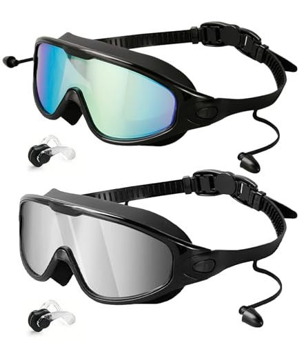 Waterproof Anti-Fog Large Frame Swimming Goggles