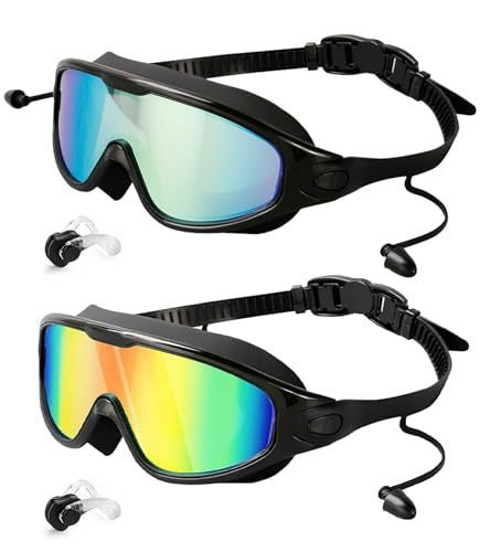 Waterproof Anti-Fog Large Frame Swimming Goggles