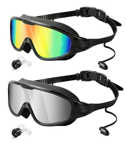 Waterproof Anti-Fog Large Frame Swimming Goggles