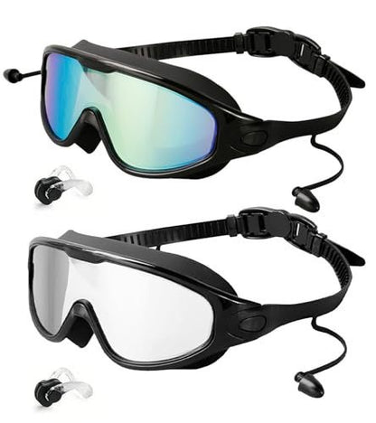 Waterproof Anti-Fog Large Frame Swimming Goggles
