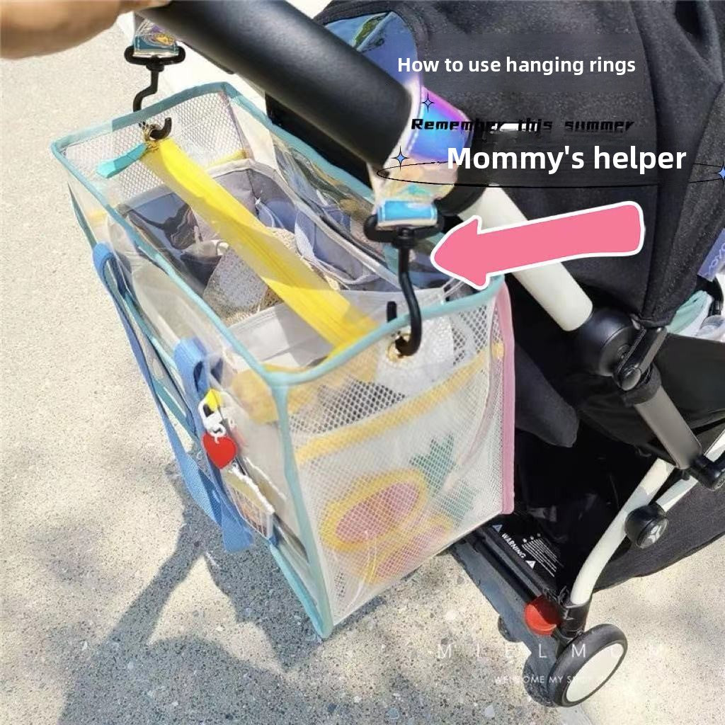 Waterproof beach bag, large-capacity transparent handbag