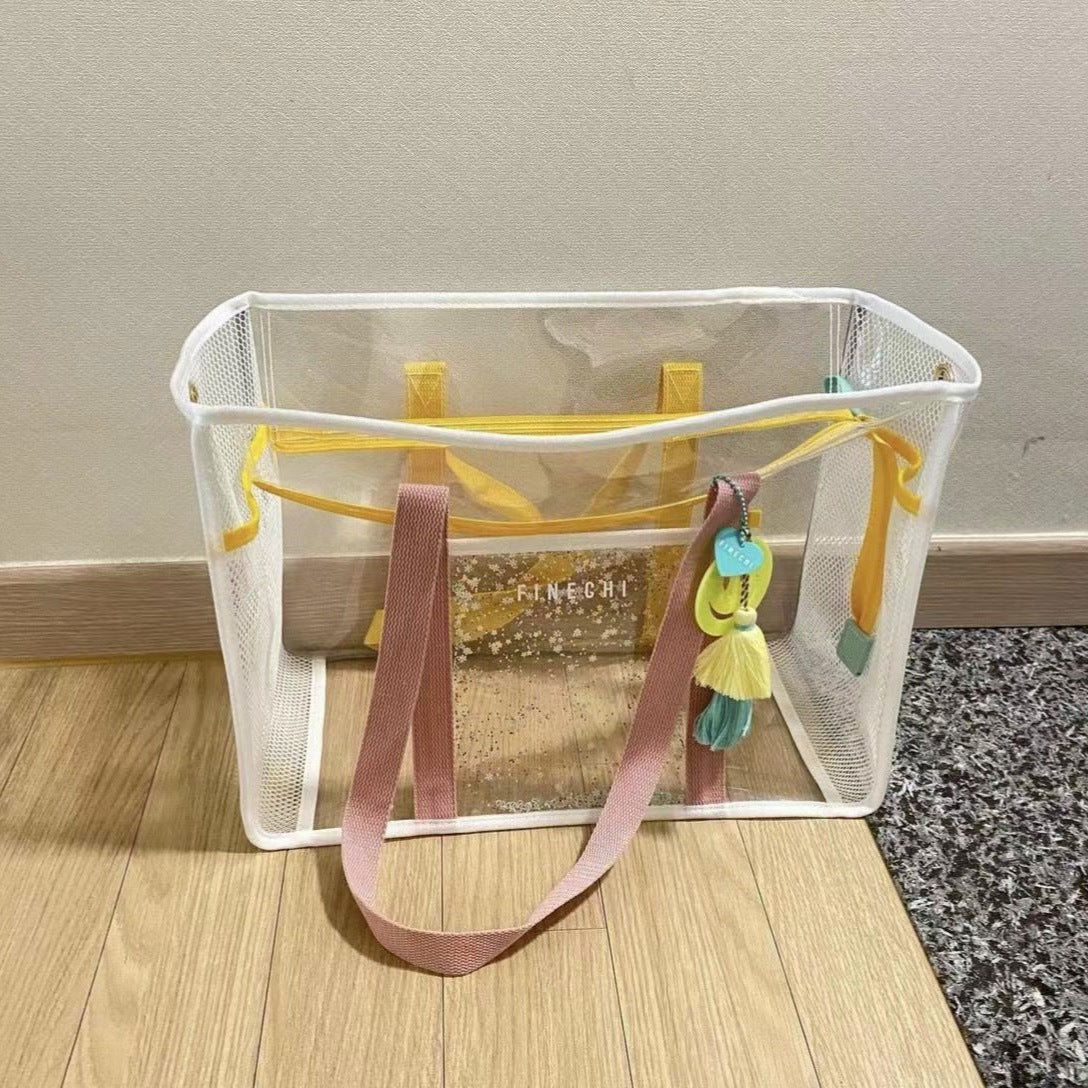 Waterproof beach bag, large-capacity transparent handbag