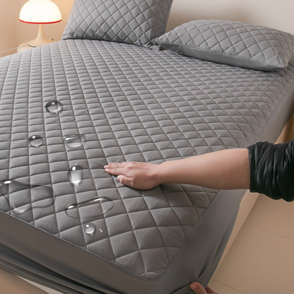 waterproof bed hat pillowcase three-piece set