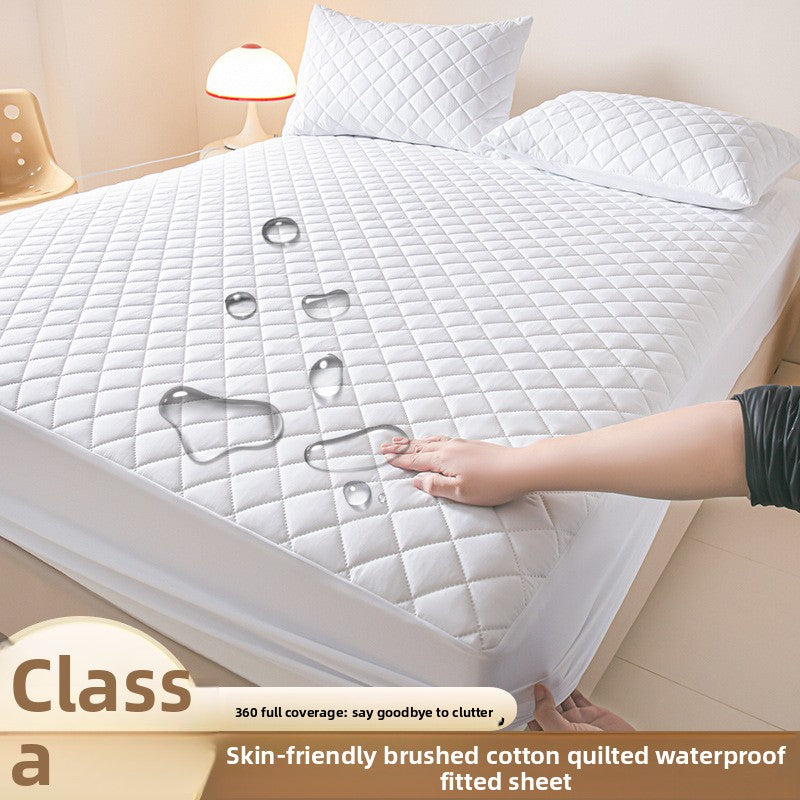 waterproof bed hat pillowcase three-piece set