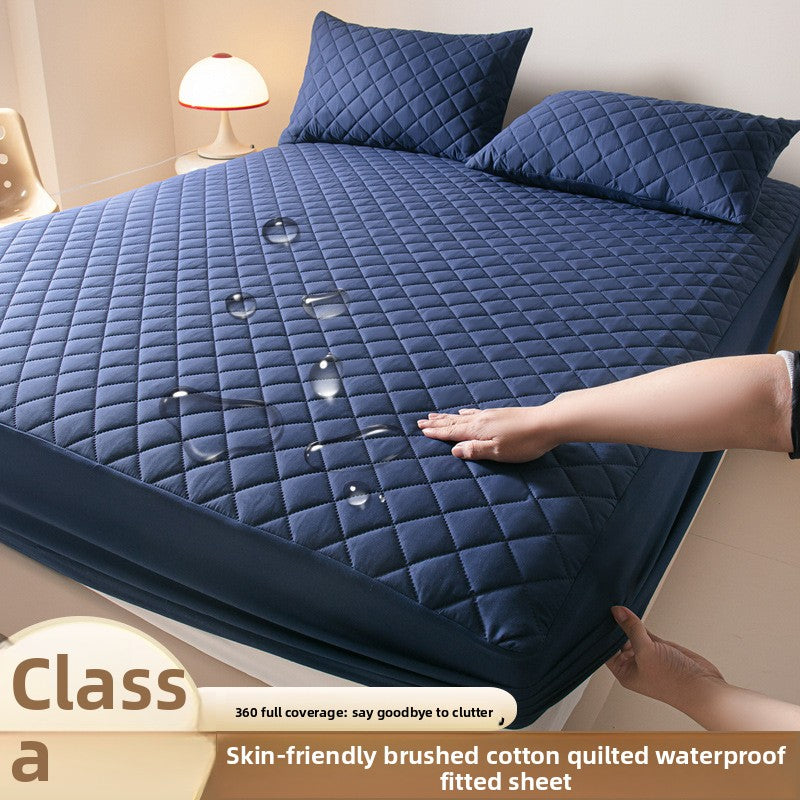 waterproof bed hat pillowcase three-piece set