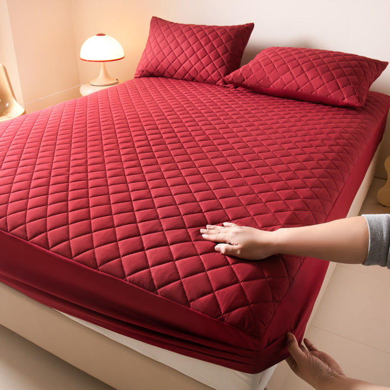 waterproof bed hat pillowcase three-piece set