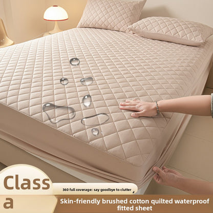 waterproof bed hat pillowcase three-piece set