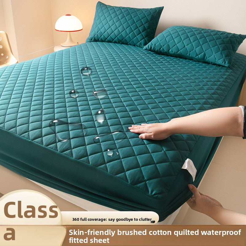waterproof bed hat pillowcase three-piece set