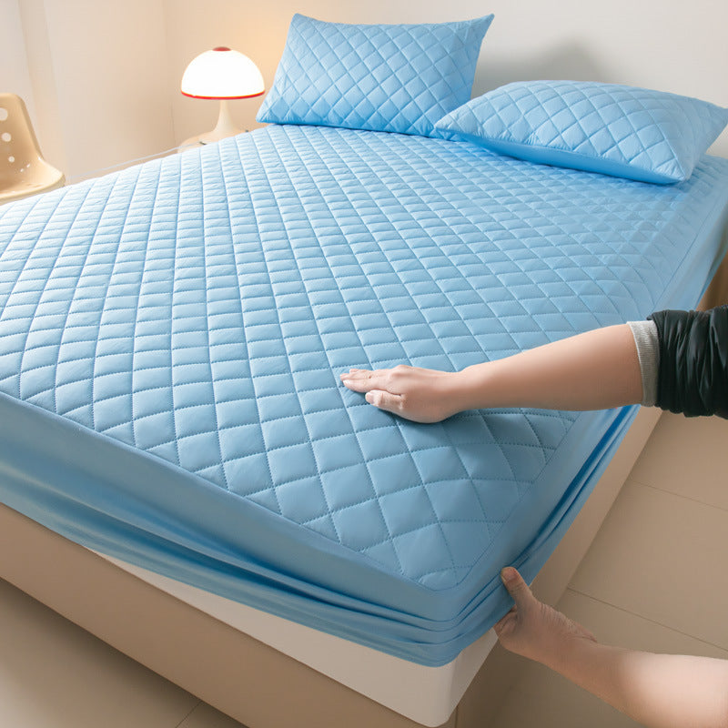 waterproof bed hat pillowcase three-piece set