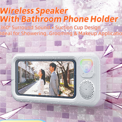 Waterproof Bluetooth Speaker with Phone Holder